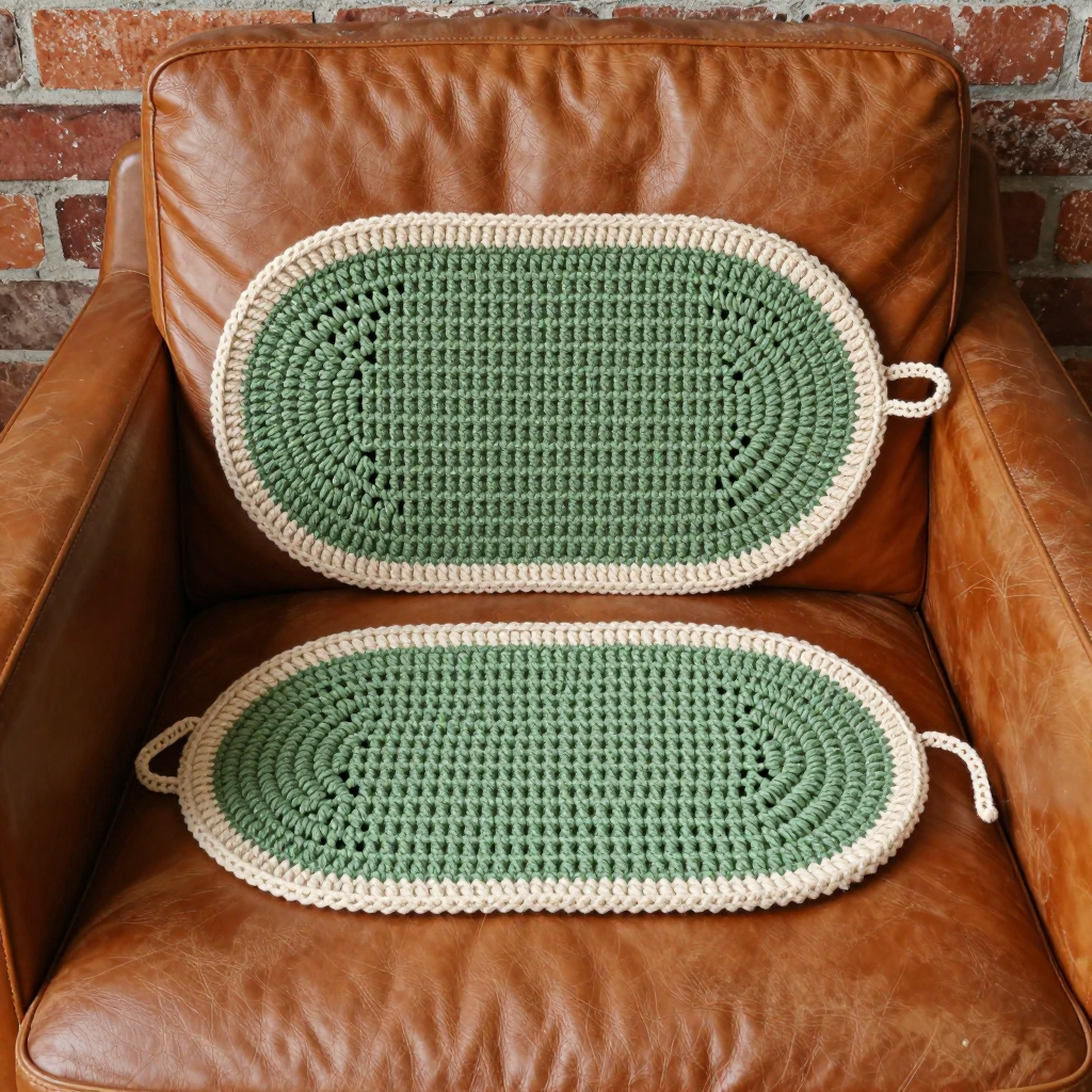 Moss Stitch Oval Face Pad Pair: Free Crochet Pattern