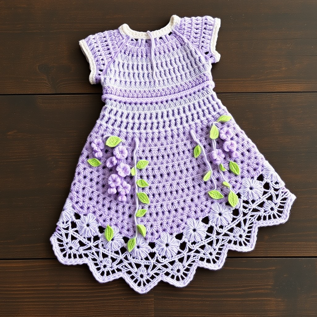 Whispering Wisteria Crochet Dress Free Pattern – A Cascading Garden Gown