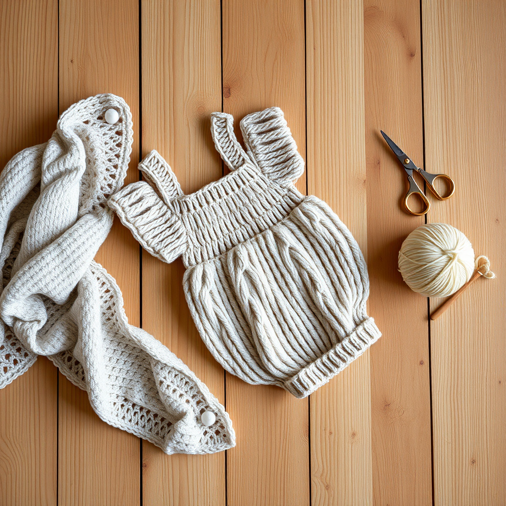 Crochet Cozy Baby Romper Free Pattern