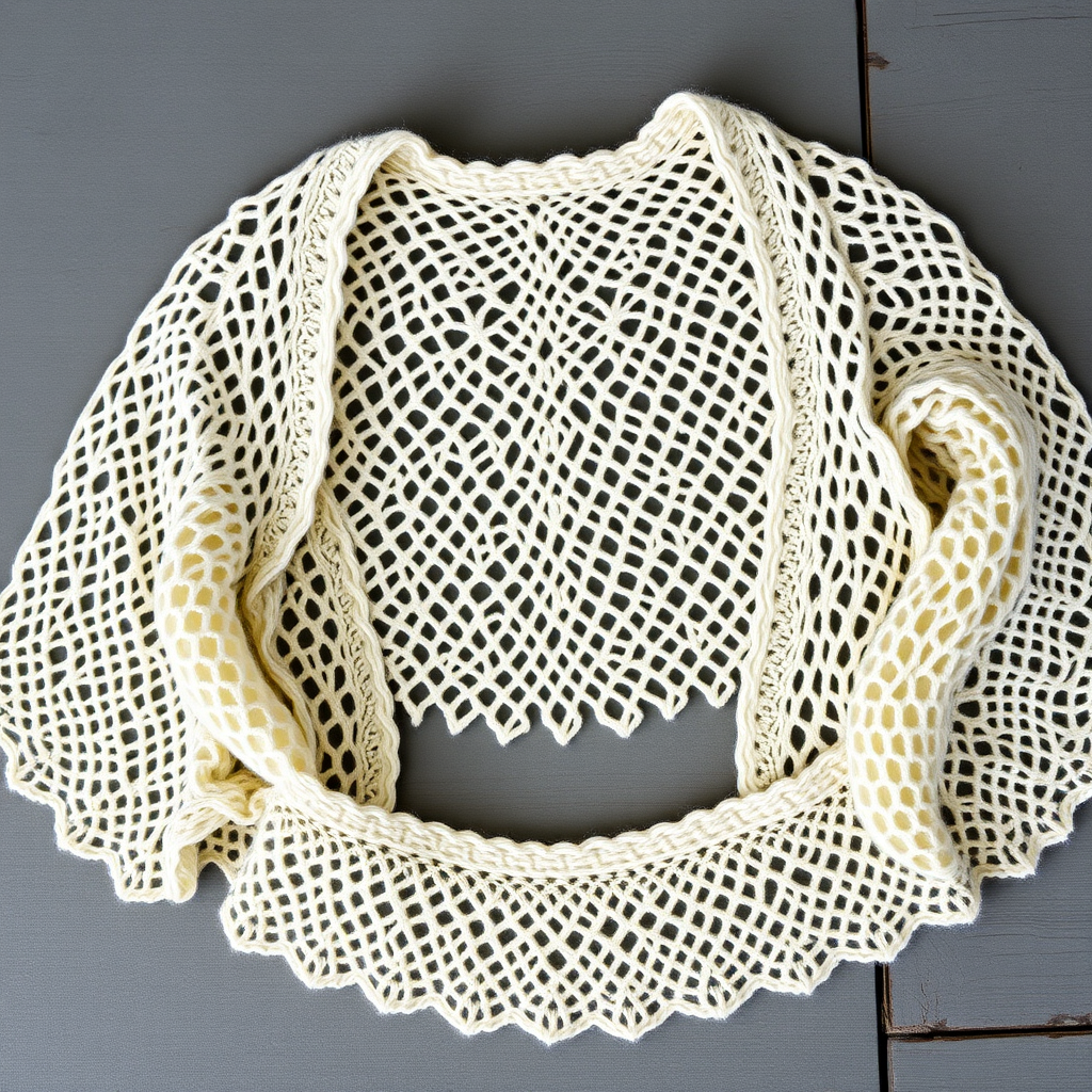 Opaline Aura Shrug Free Knitting Pattern – Pearlized Lace Bolero