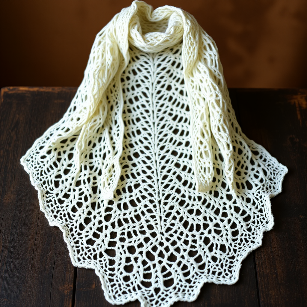 Free Pattern: The Arctic Driftwood Lace Shawl