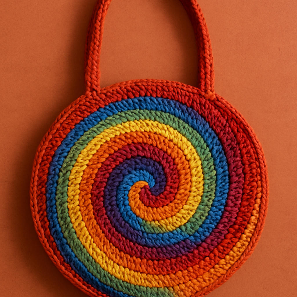 The Twisted Rainbow Spiral Bag Free Pattern