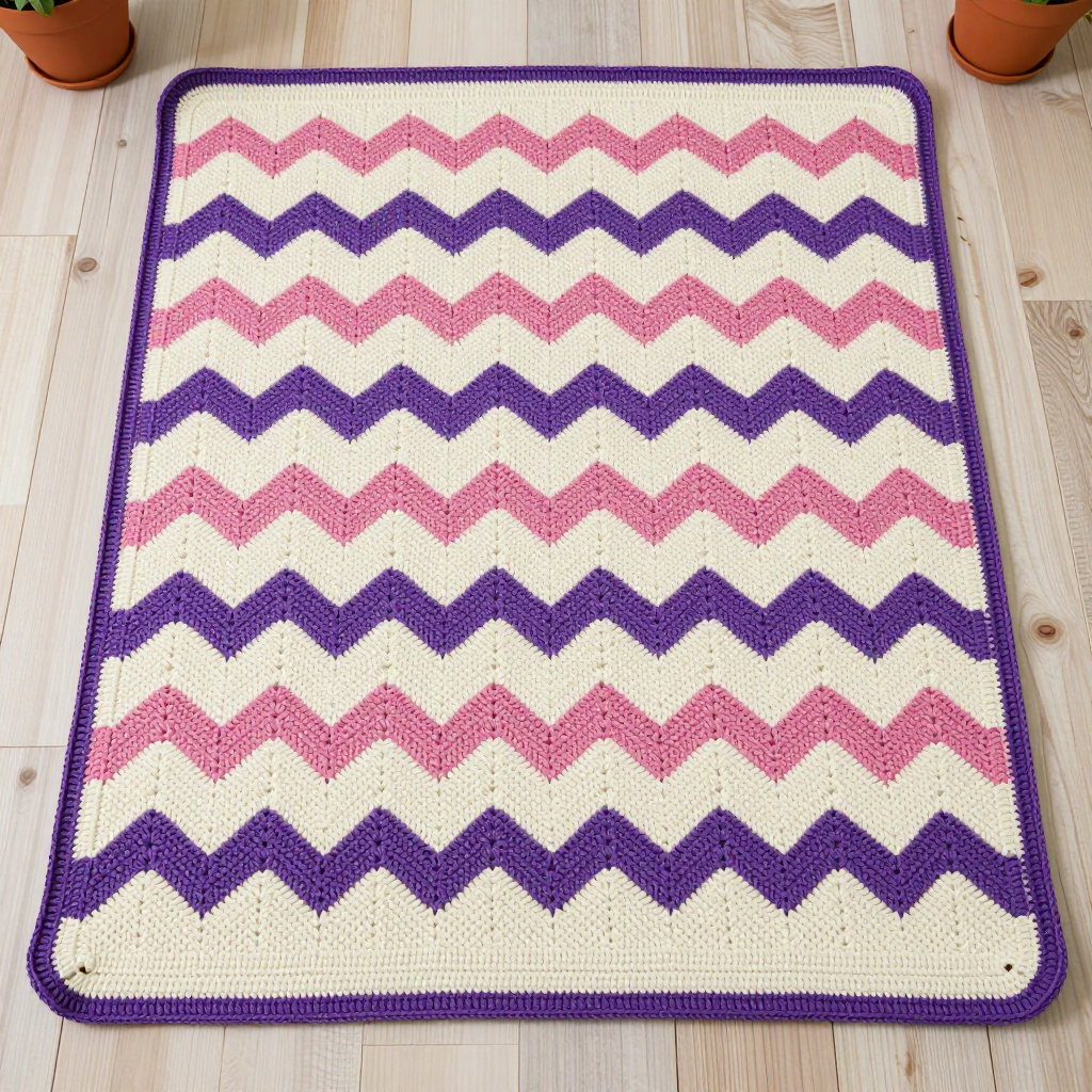 Nebula Cloud Ripple Blanket Free Crochet Pattern