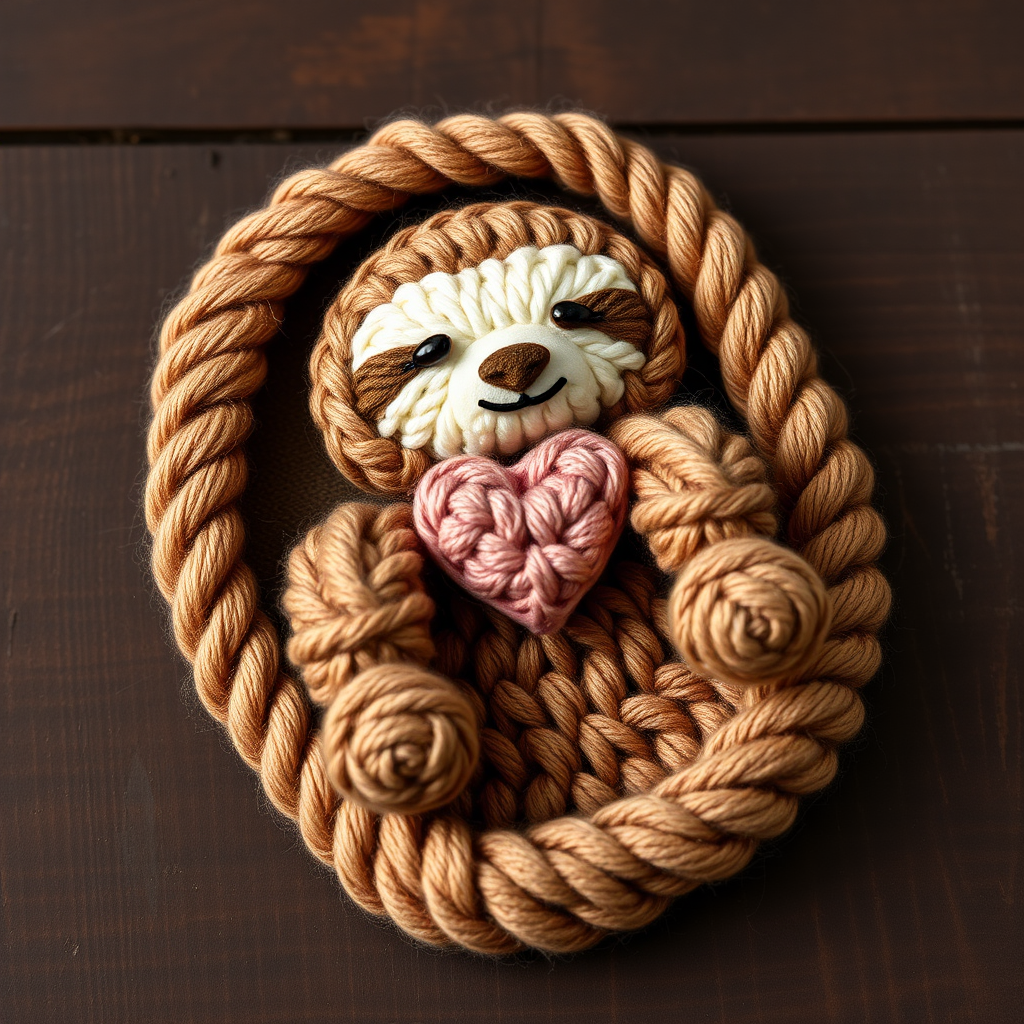 Snuggle Sloth Heart Applique Free Pattern – Crochet a Cozy Love Token