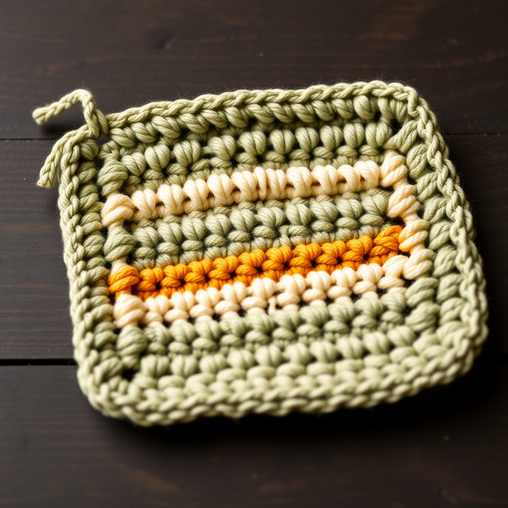 Rustic Herb Garden Crochet Dishcloth Free Pattern – Textured Sage & Thyme