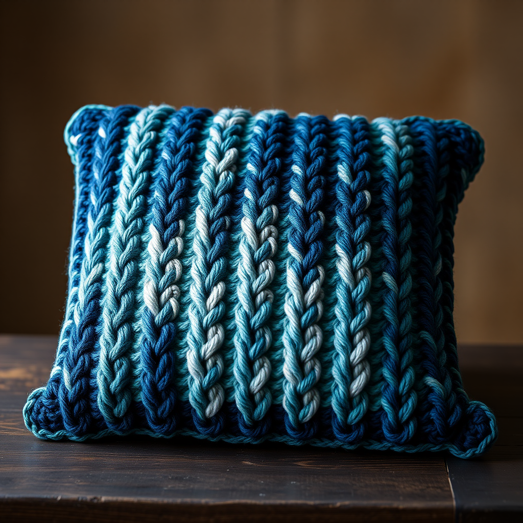 The Aurora Borealis Cable Throw Pillow Free Pattern – Crochet a Northern Lights Dream