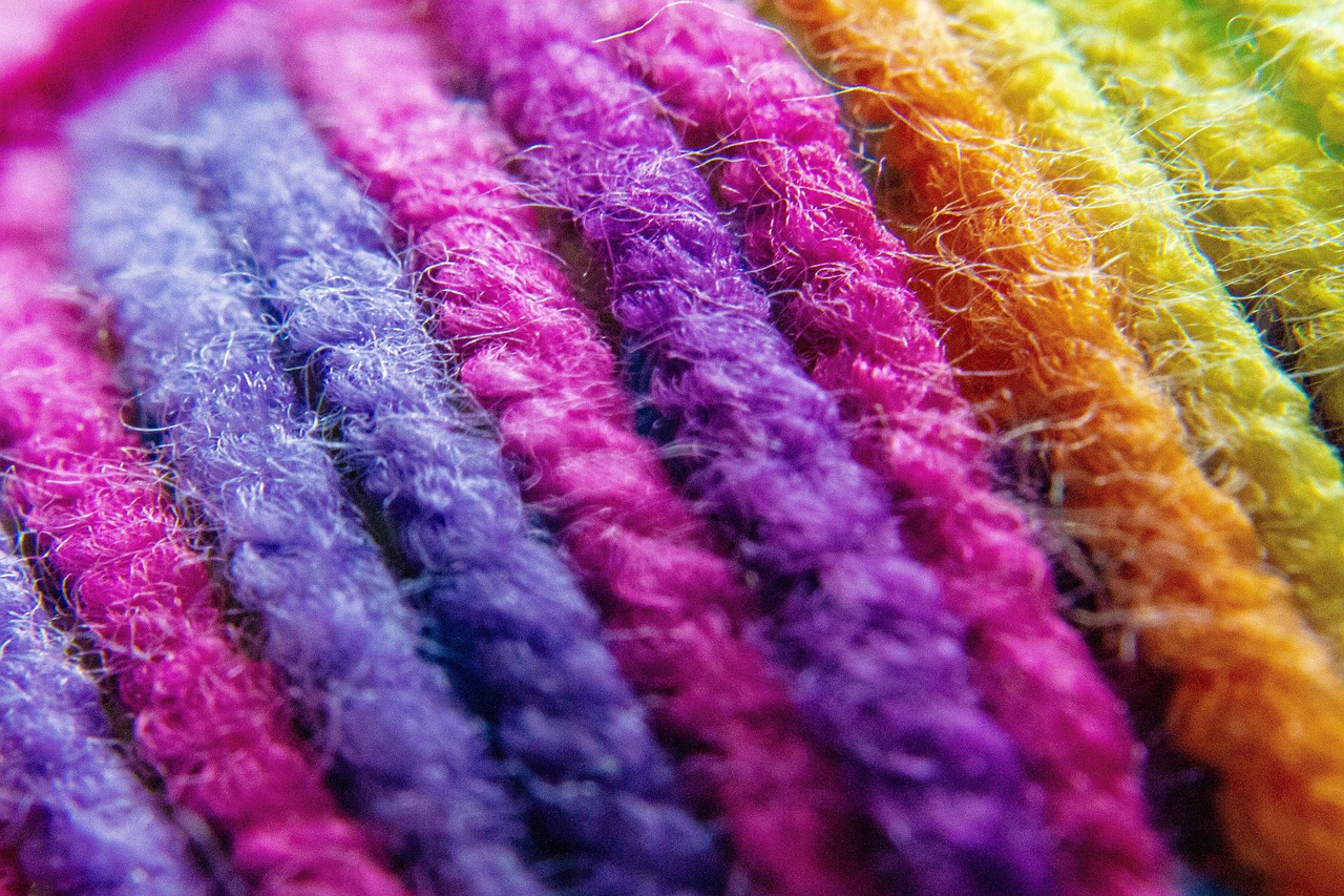 Vibrant Rainbow Crochet Scarf