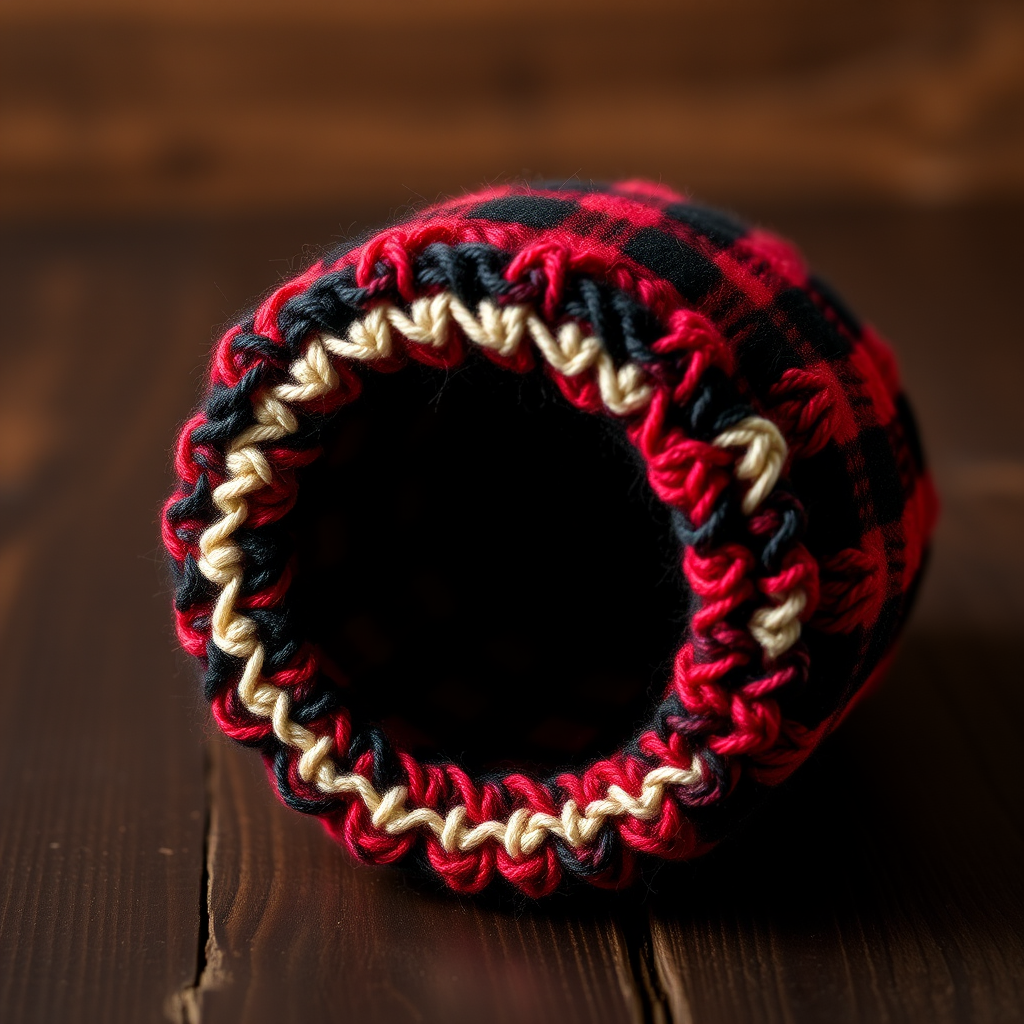Buffalo Check Cozy Cabin Cup Sleeve Free Pattern