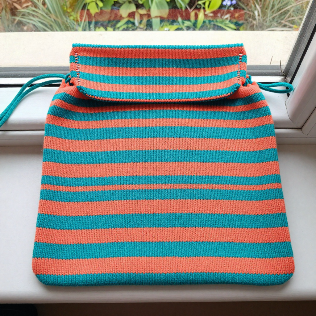 Striped Victorian Phone Pouch Knit Free Pattern