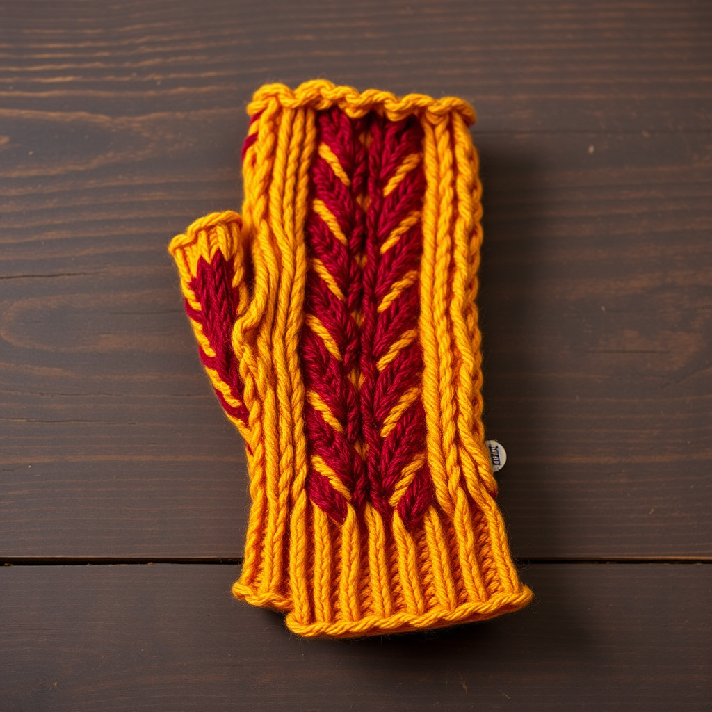 Ember Glow Fingerless Mitts Free Pattern