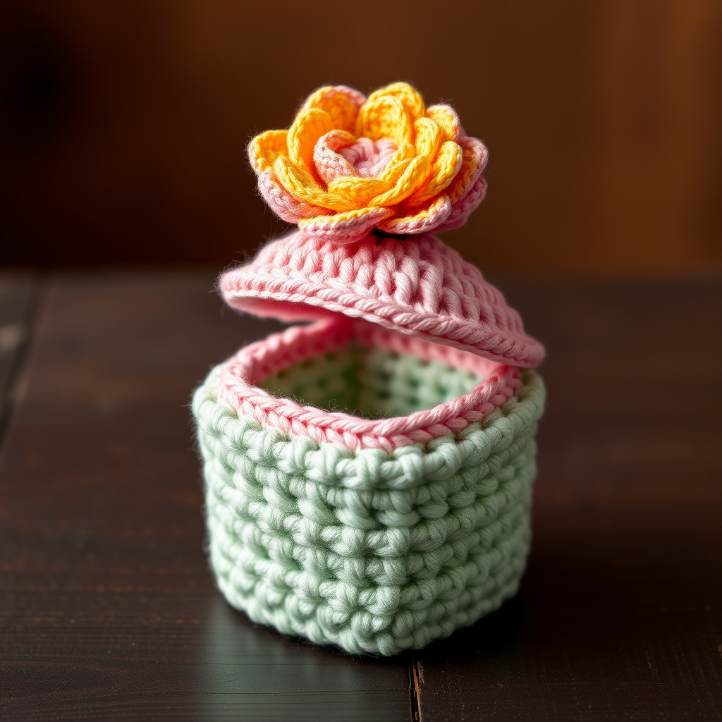 Blossom Adorned Giftbox Free Pattern