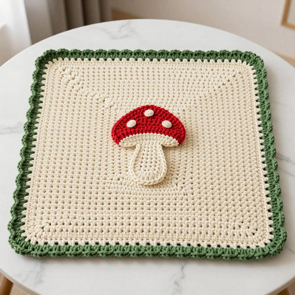 Toadstool Cottage Crochet Afghan Square Free Pattern
