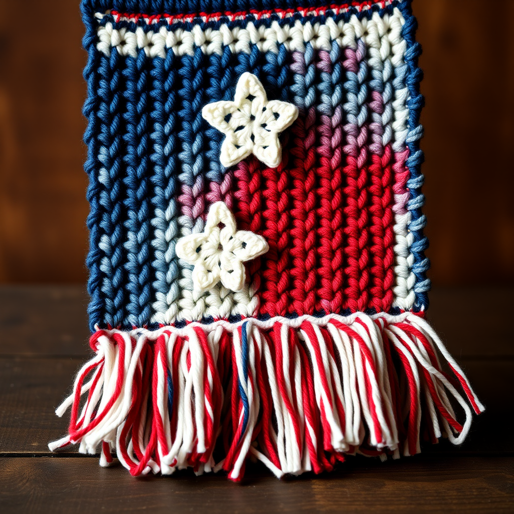The Star-Spangled Swag Banner: A Free Crochet Pattern for a Textured, Patriotic Wall Hanging