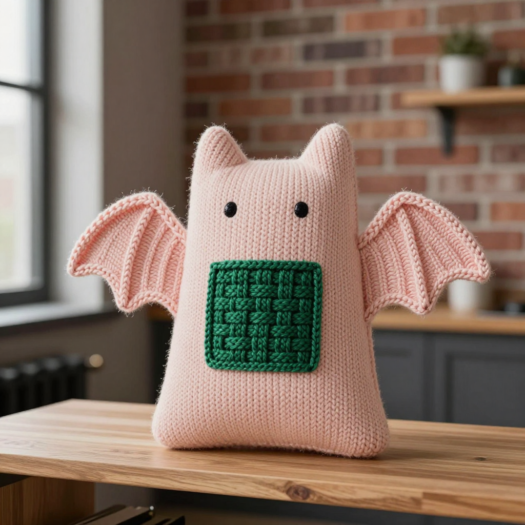 Japandi Bat Pillow Doll Knitting Free Pattern