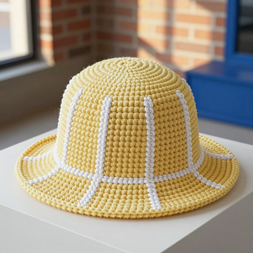 Ribbed Alpine Panel Sun Hat Free Crochet Pattern