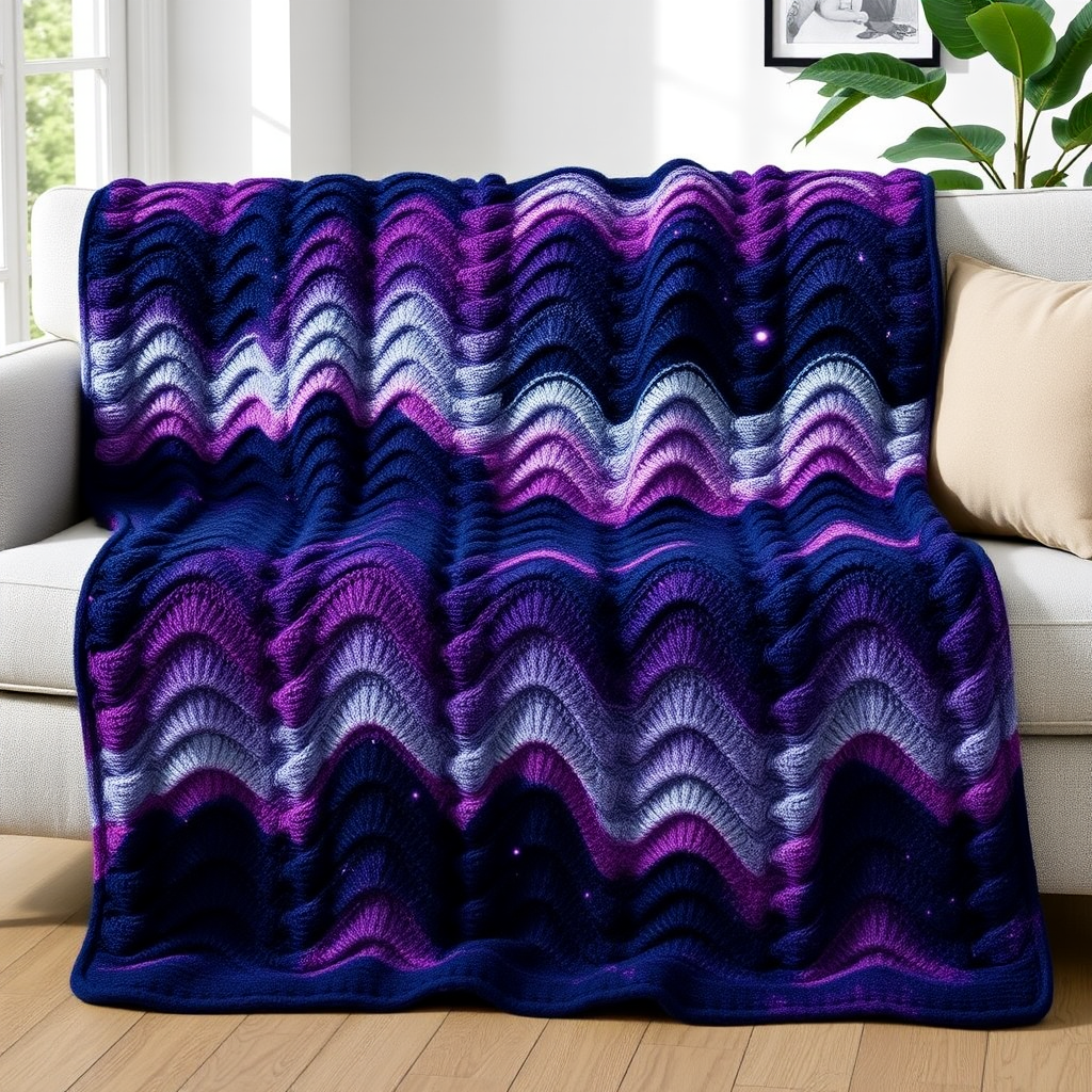 The Cosmic Ripple Blanket Free Pattern