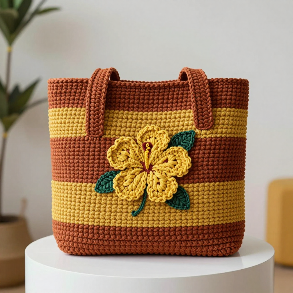 Tropical Spice Tote: Free Crochet Pattern for Teachers