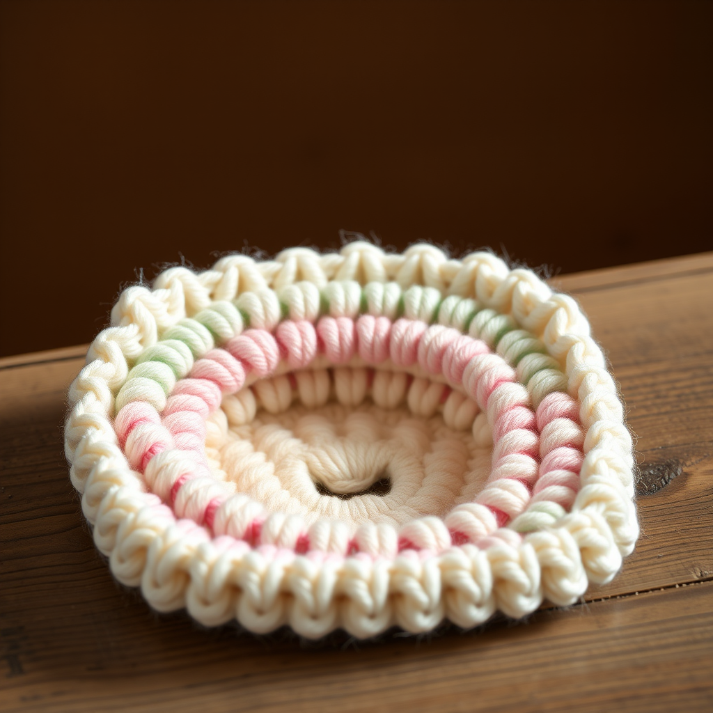 The Candied Swirl Coaster: A Free Knitting Pattern for Textured, Candy-Colored Home Accents