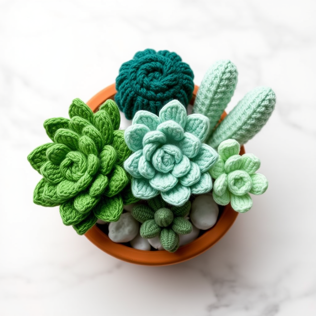Whimsical Succulent Garden Free Pattern