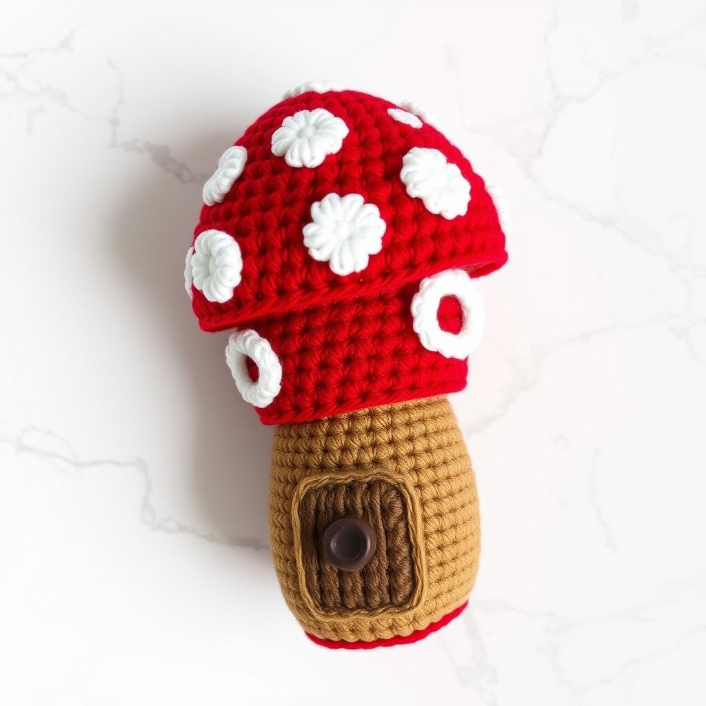 Whimsical Crochet Mushroom House Free Pattern