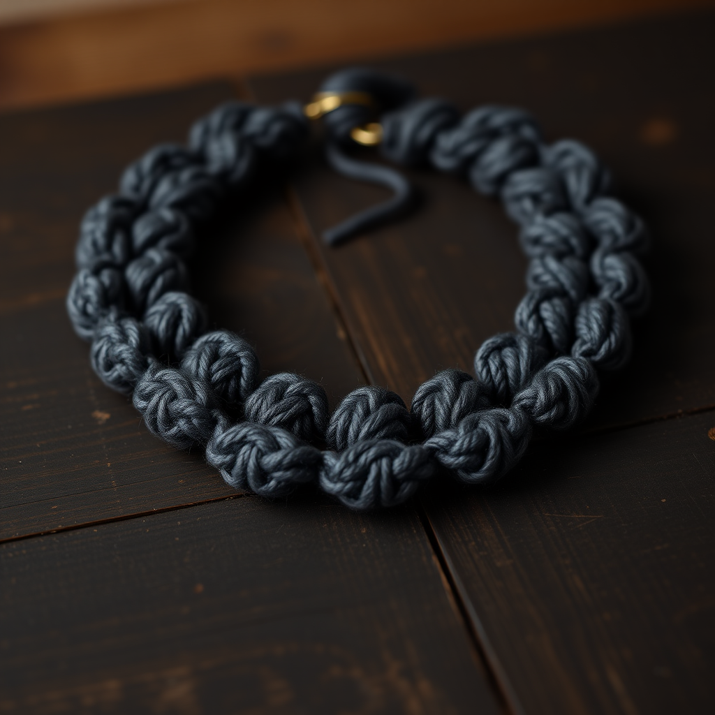 Velvet Vine Curb Chain Necklace Free Pattern – Knit a Plush Statement Chain