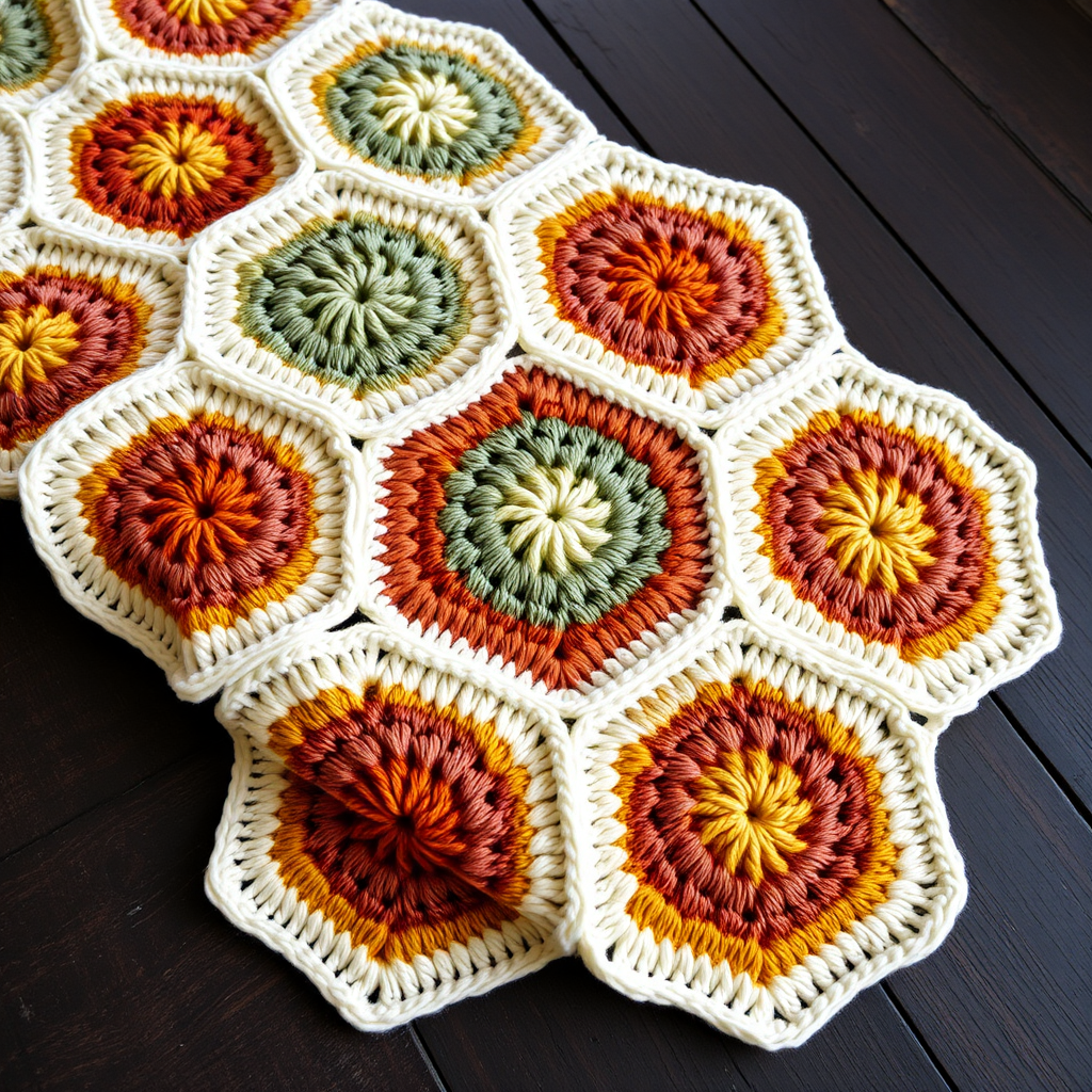 Heirloom Hexagon Meadow Blanket Free Pattern