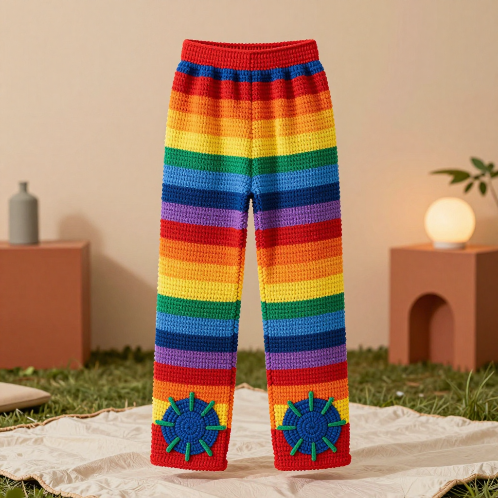 Pumpkin Season Rainbow Pants: Free Crochet Pattern