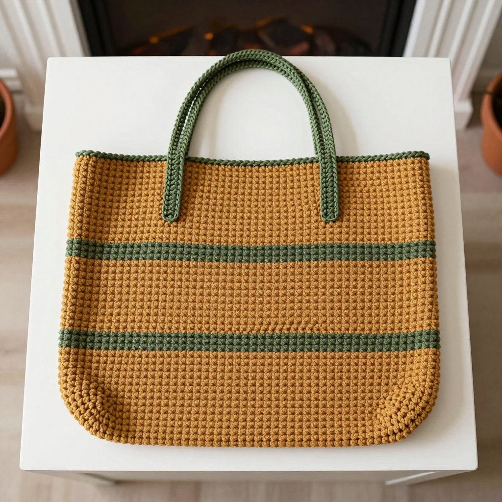 Ochre Market Tote Bag Free Crochet Pattern