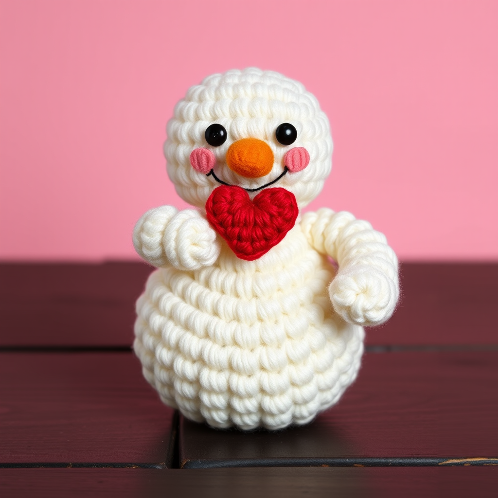 Amigurumi Snowman in Love Free Pattern – A Cozy Crochet Valentine