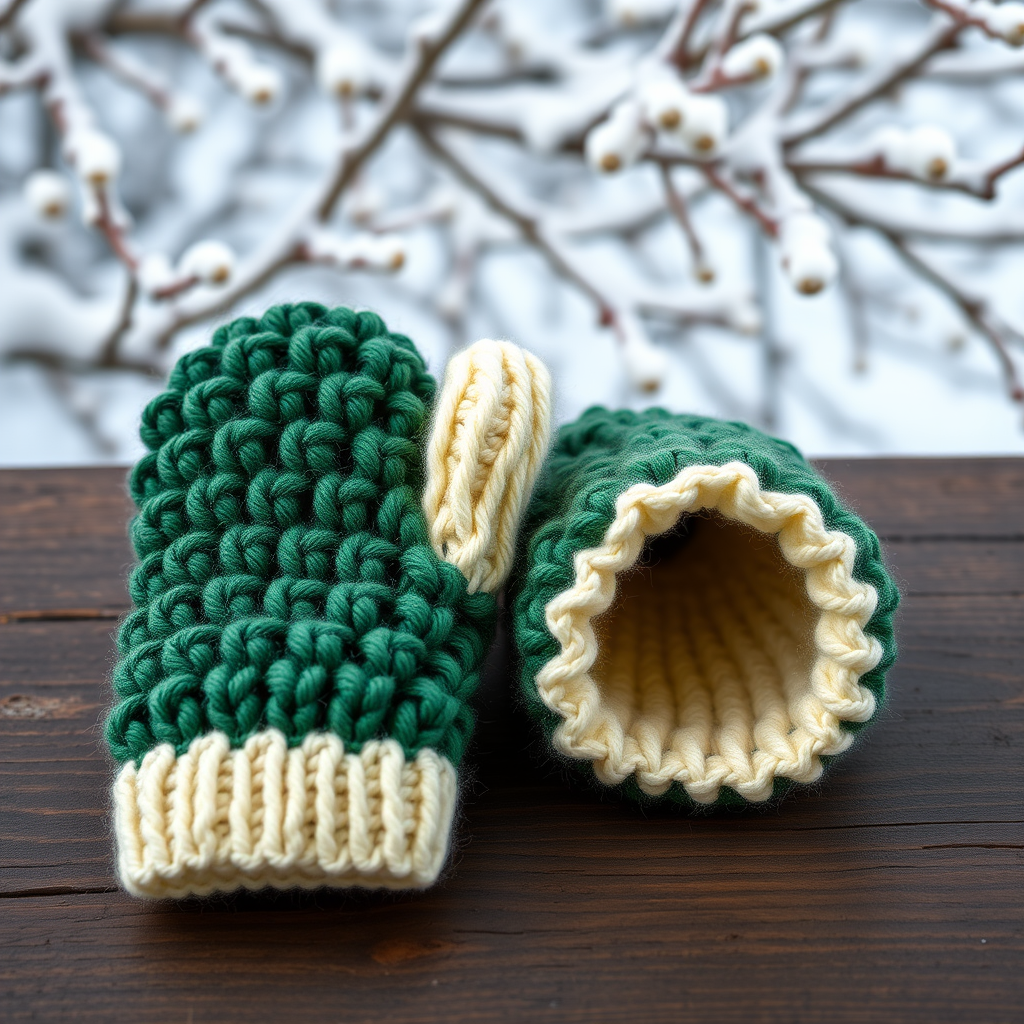 Frosted Bramble Mittens Free Knitting Pattern – Textured Berry Stitch