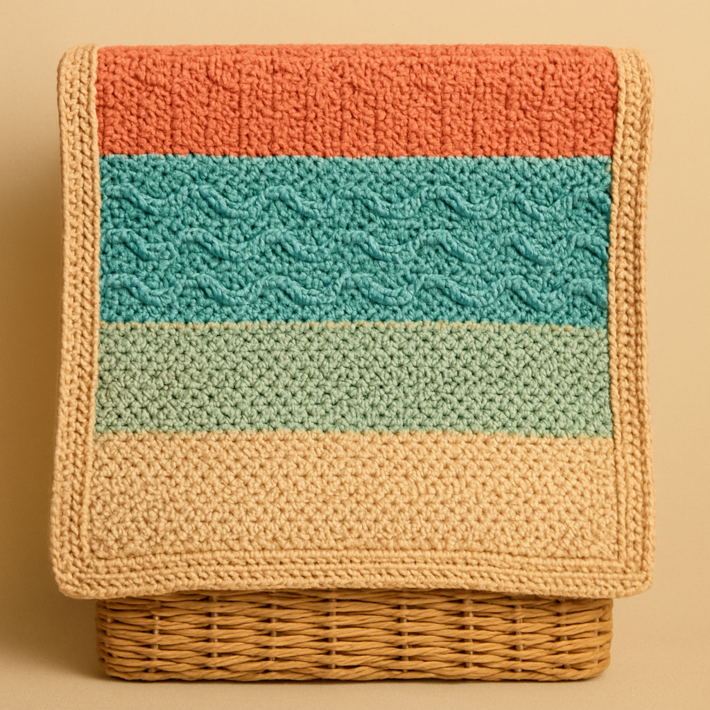 The Textured Coral Reef Blanket Free Pattern