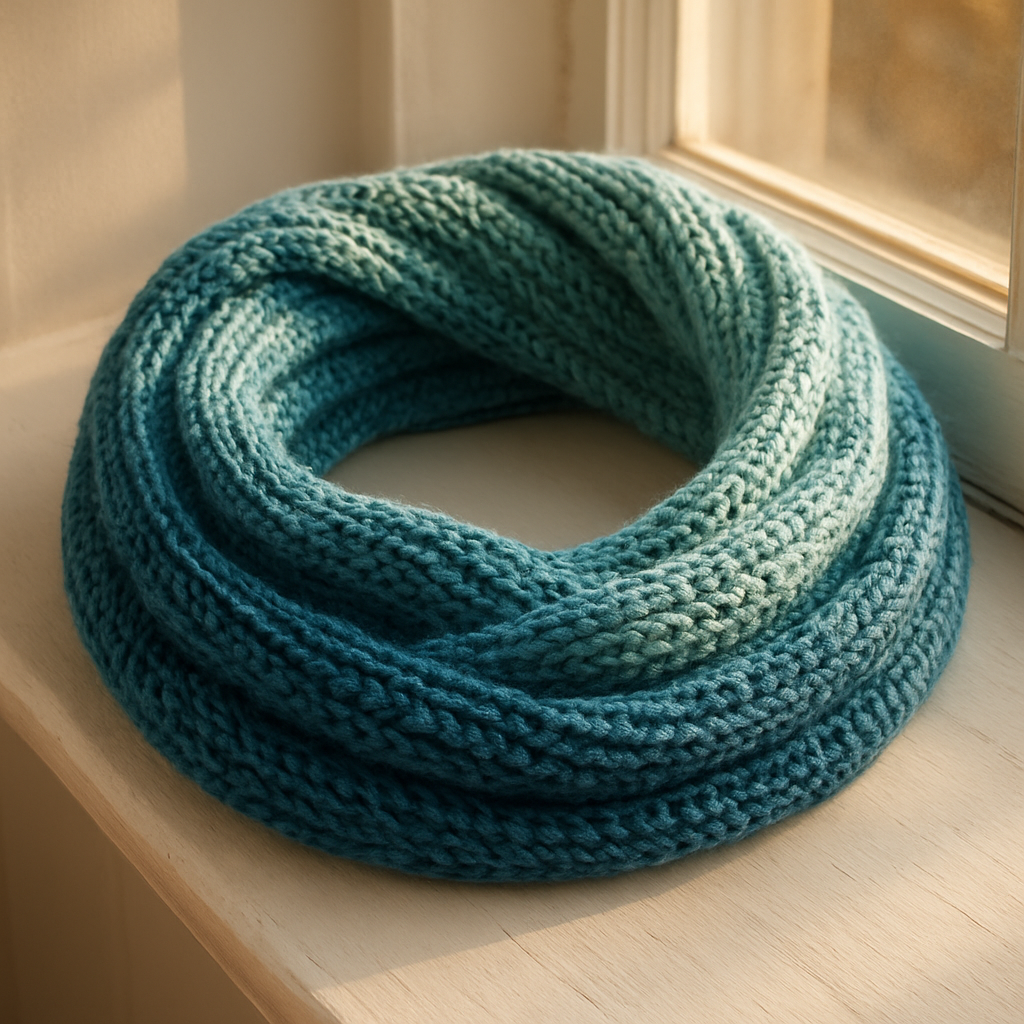 Ethereal Waves Chunky Infinity Scarf Free Pattern
