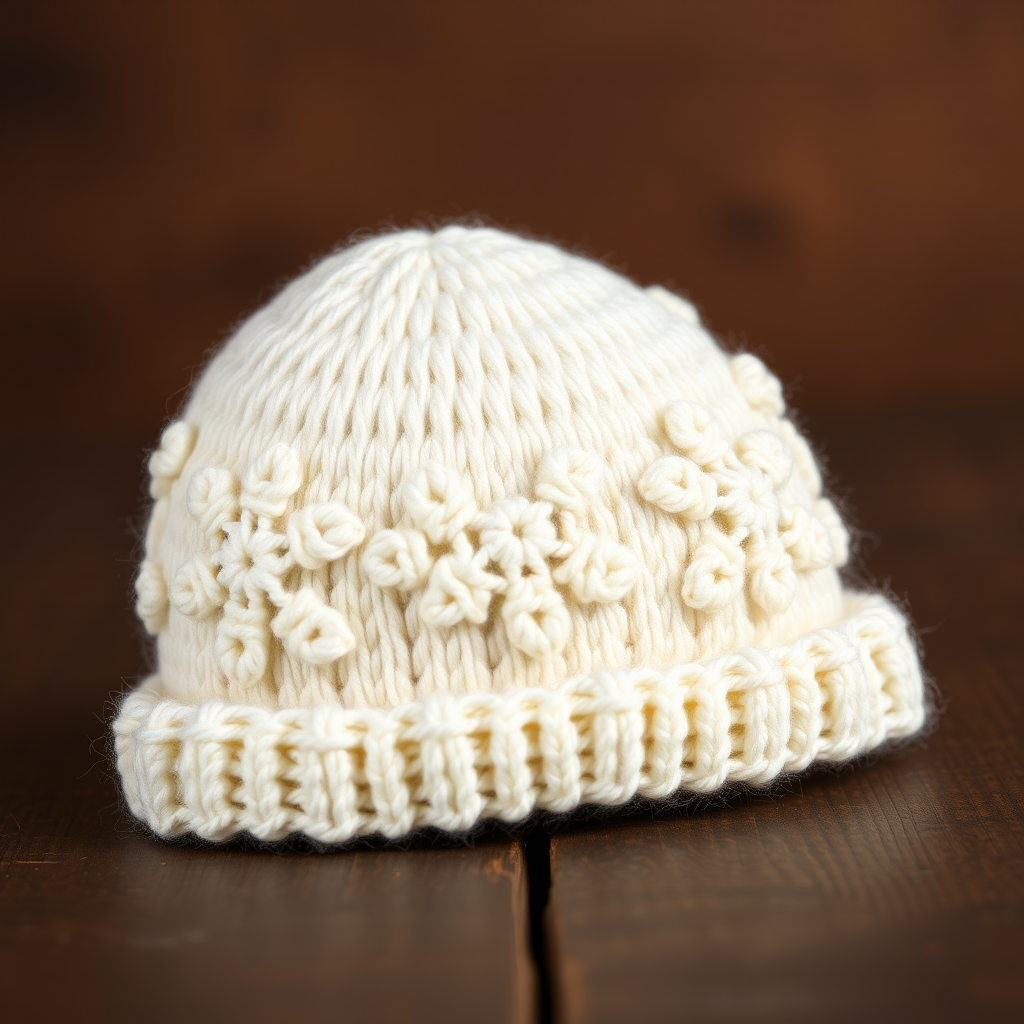 Snowy Starburst Preemie Hat Free Pattern