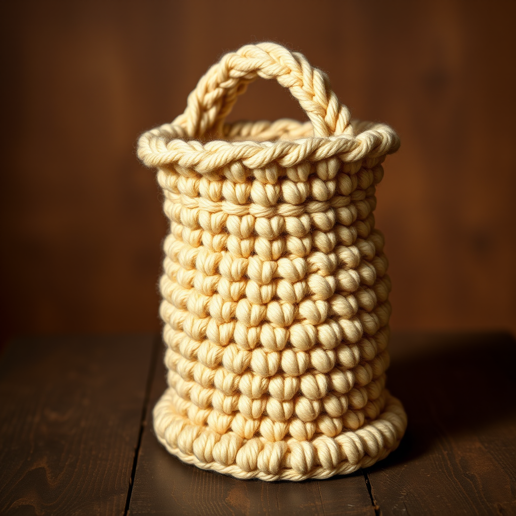 The Cozy Cabin Caddy: A Textured Crochet Organizer Free Pattern