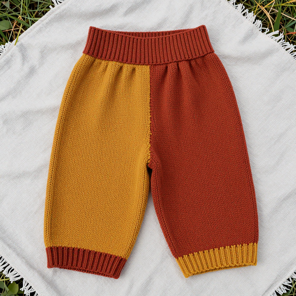 Free Pattern: Woven Path Bicolor Knit Shorts in Seed Stitch