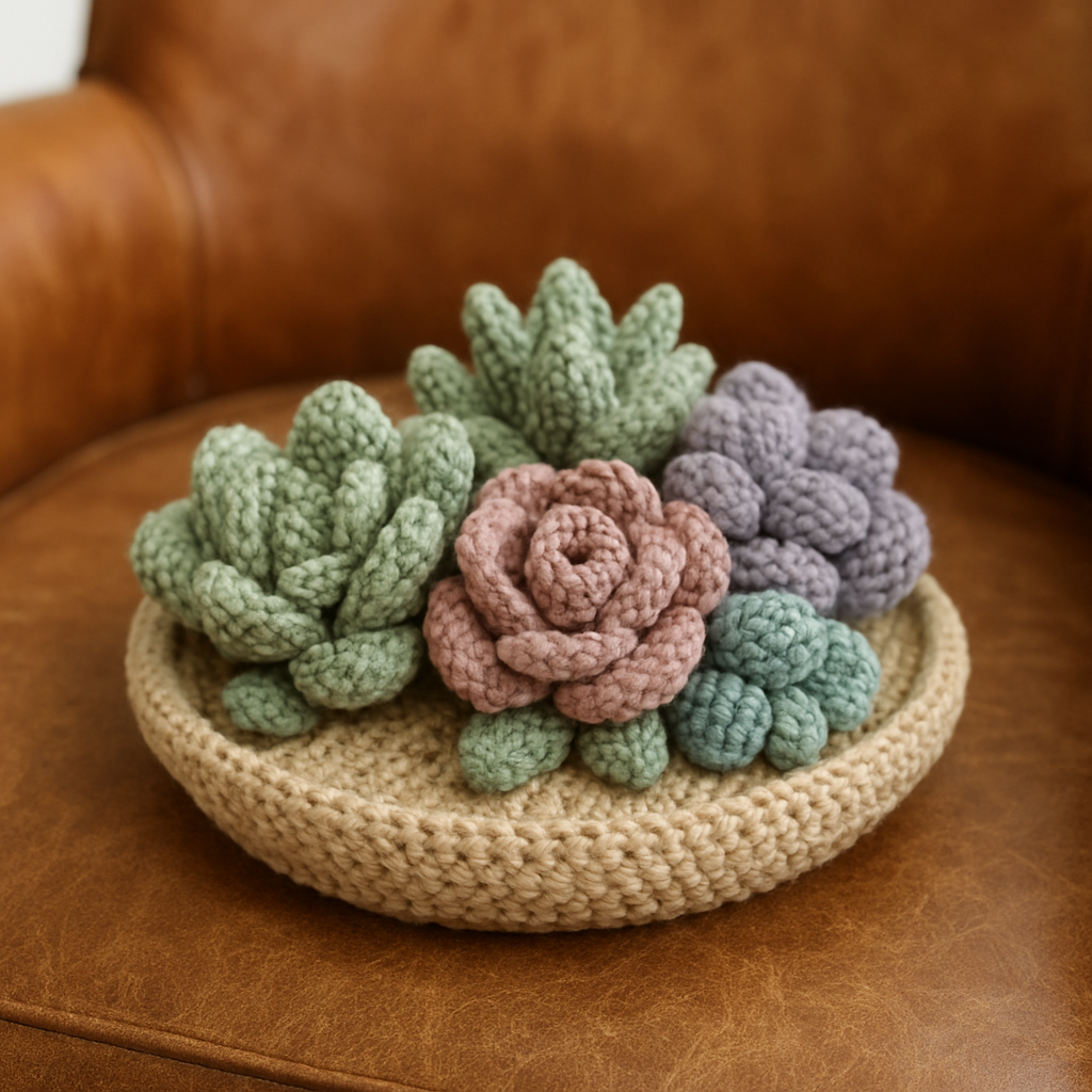 Desert Bloom Succulent Garden Free Pattern