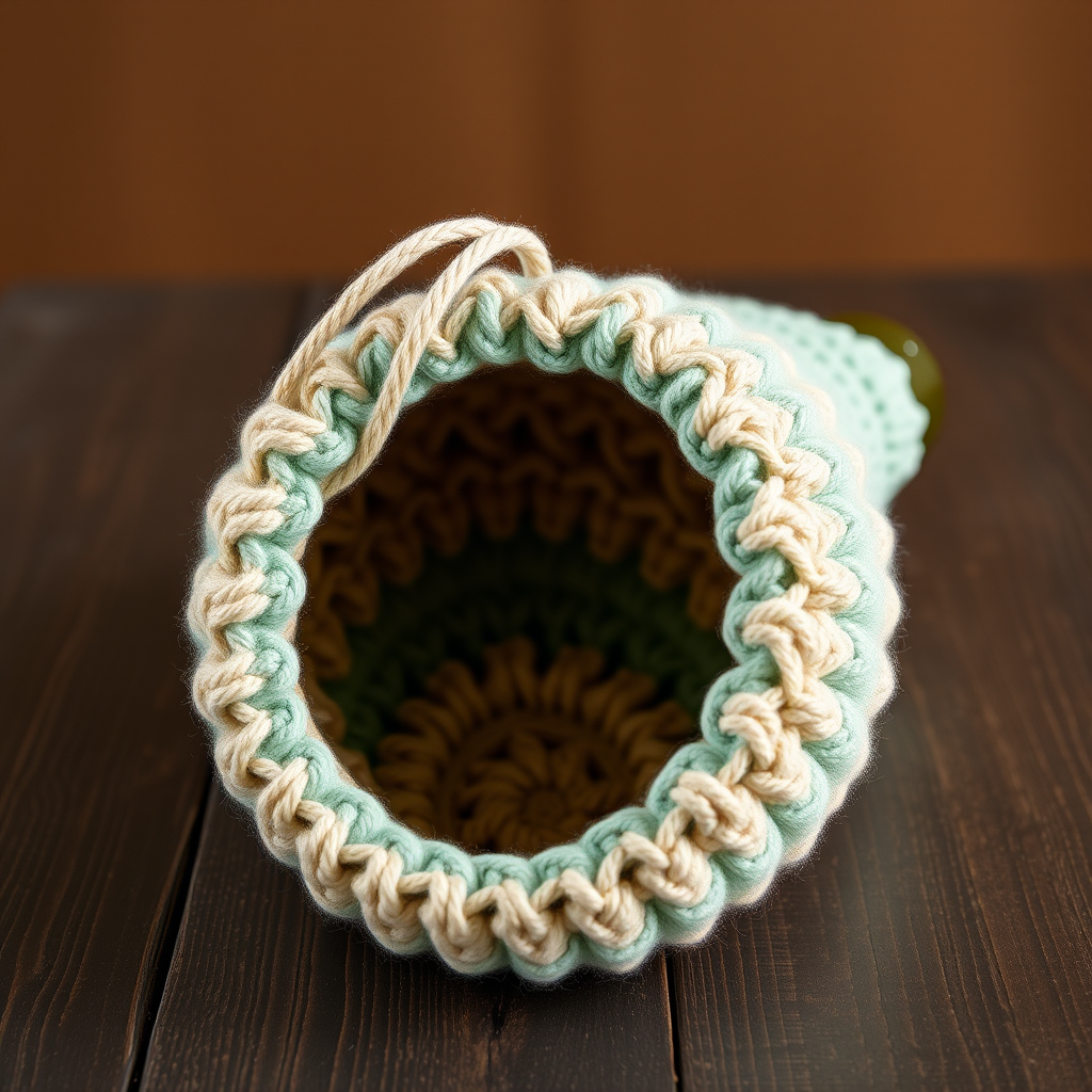 The Seafoam & Shell Wine Bottle Bag: A Free Crochet Pattern for a Textured, Coastal-Inspired Carrier