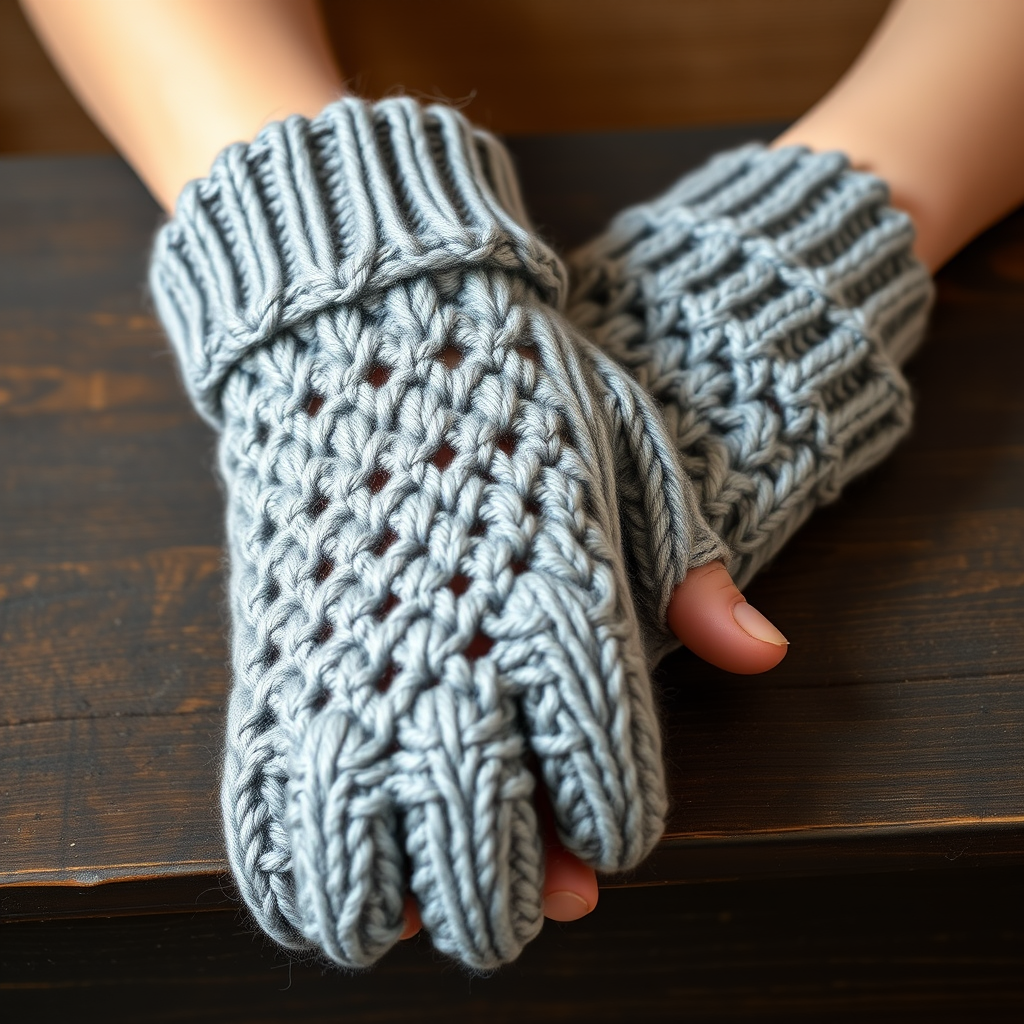 The Alice Fingerless Gloves: A Free Knitting Pattern for a Textured, Lace-Trimmed Winter Accessory