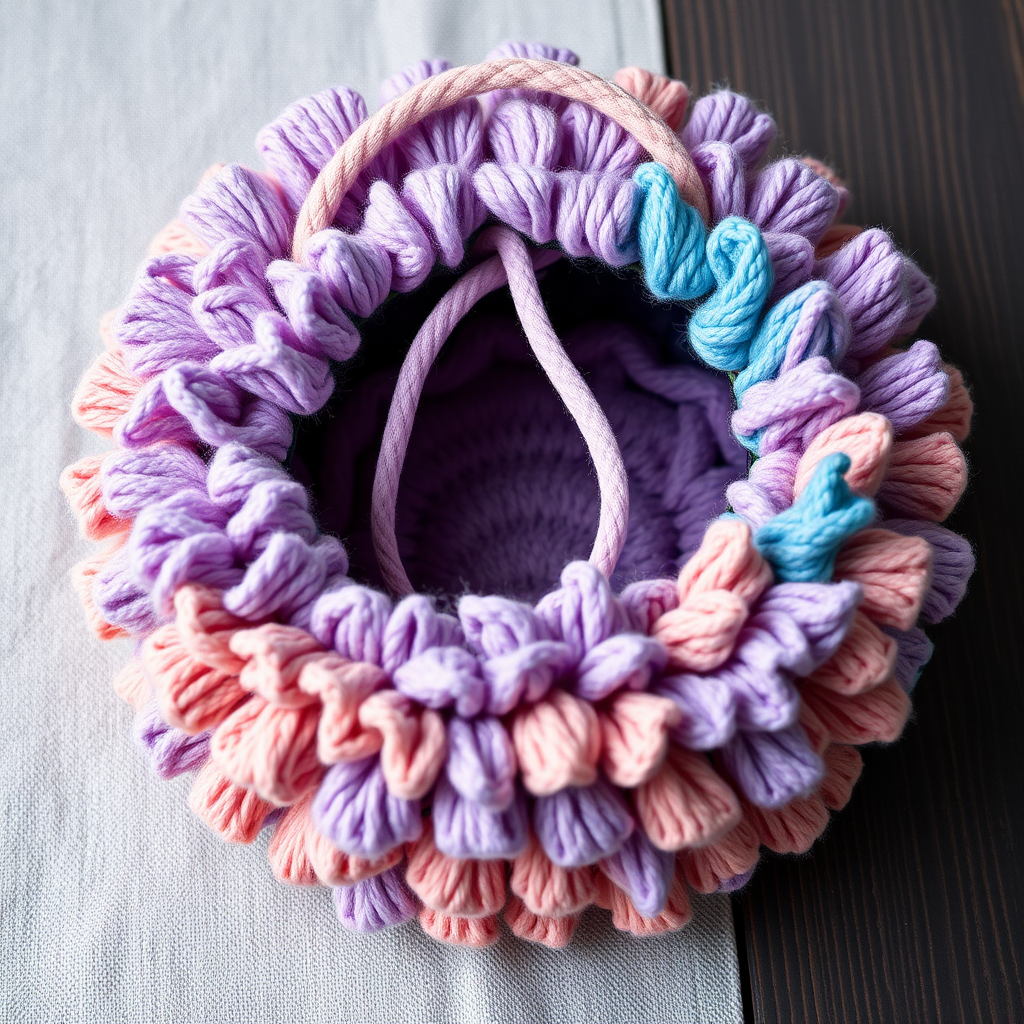 Enchanted Aurora Ruffle Purse Free Pattern – Crochet a Shimmering Sashay Evening Bag