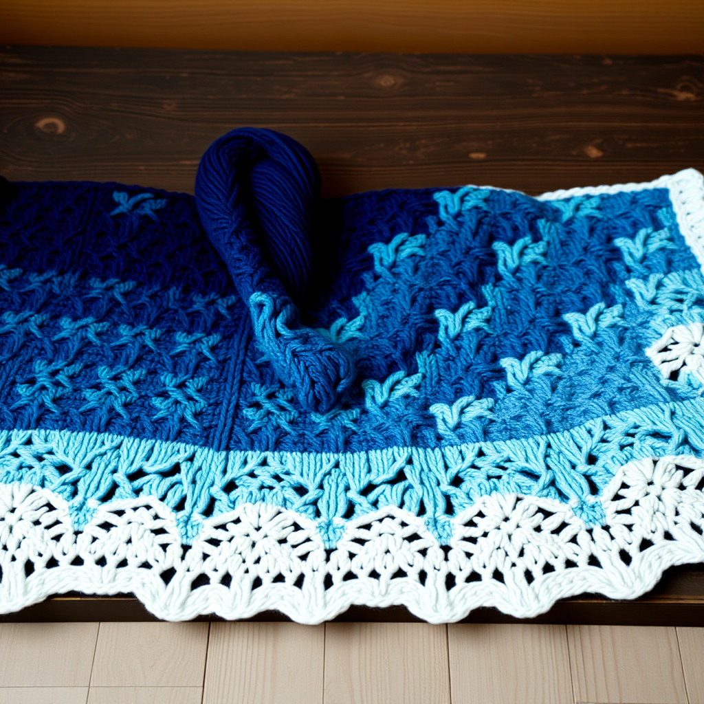 The Aurora Icefall Throw Free Pattern – Knit a Glacial Lace Blanket