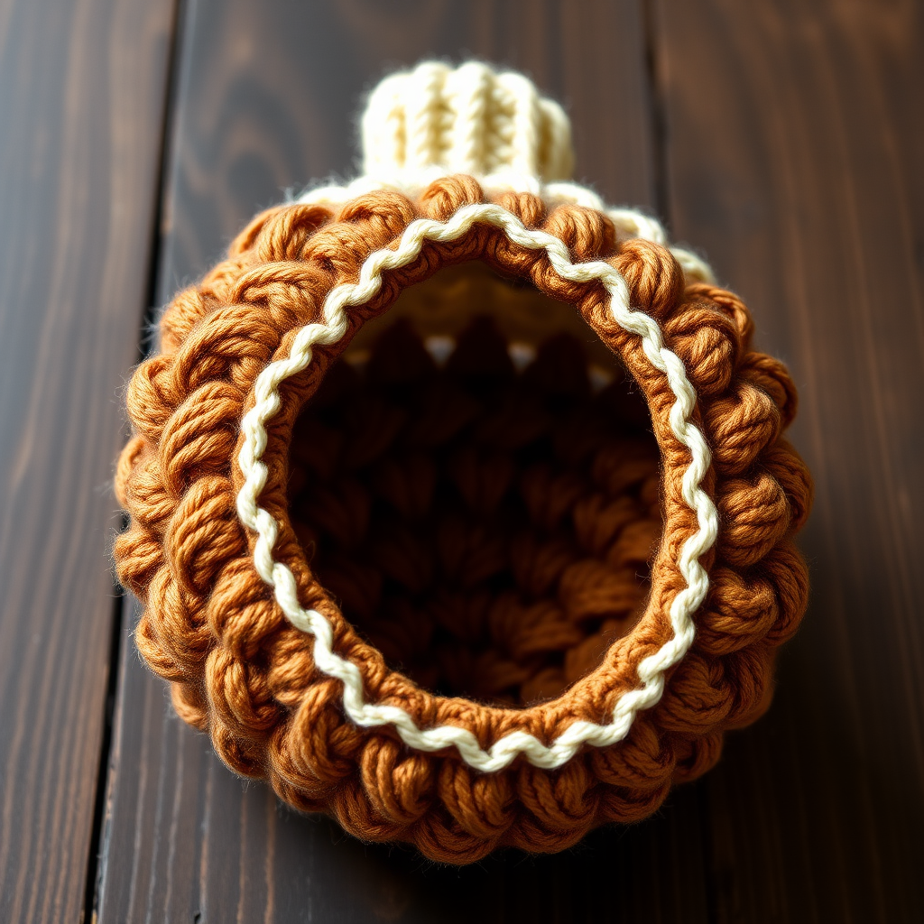Frosted Pinecone Ornament Cover Free Pattern – Crochet a Woodland Winter Charm
