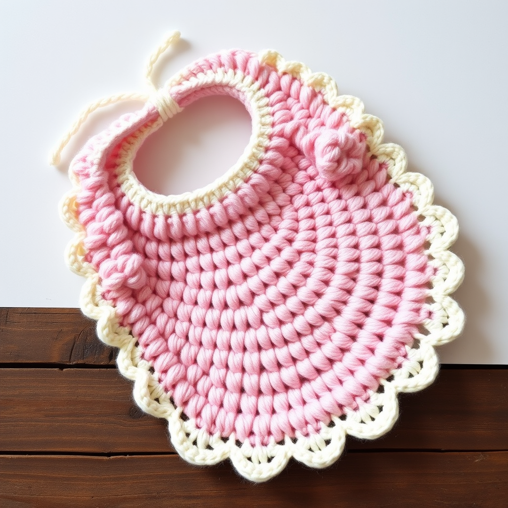 Berry Blossom Baby Bib Free Pattern