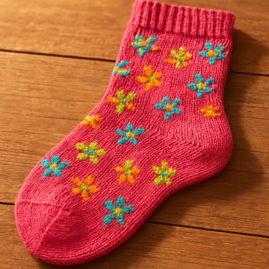Enchanted Neon Fairycore Floral Socks - Free Pattern