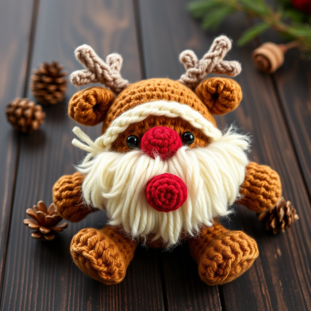 Whimsical Woodland Reindeer Gnome Amigurumi Free Crochet Pattern – Cozy Holiday Companion