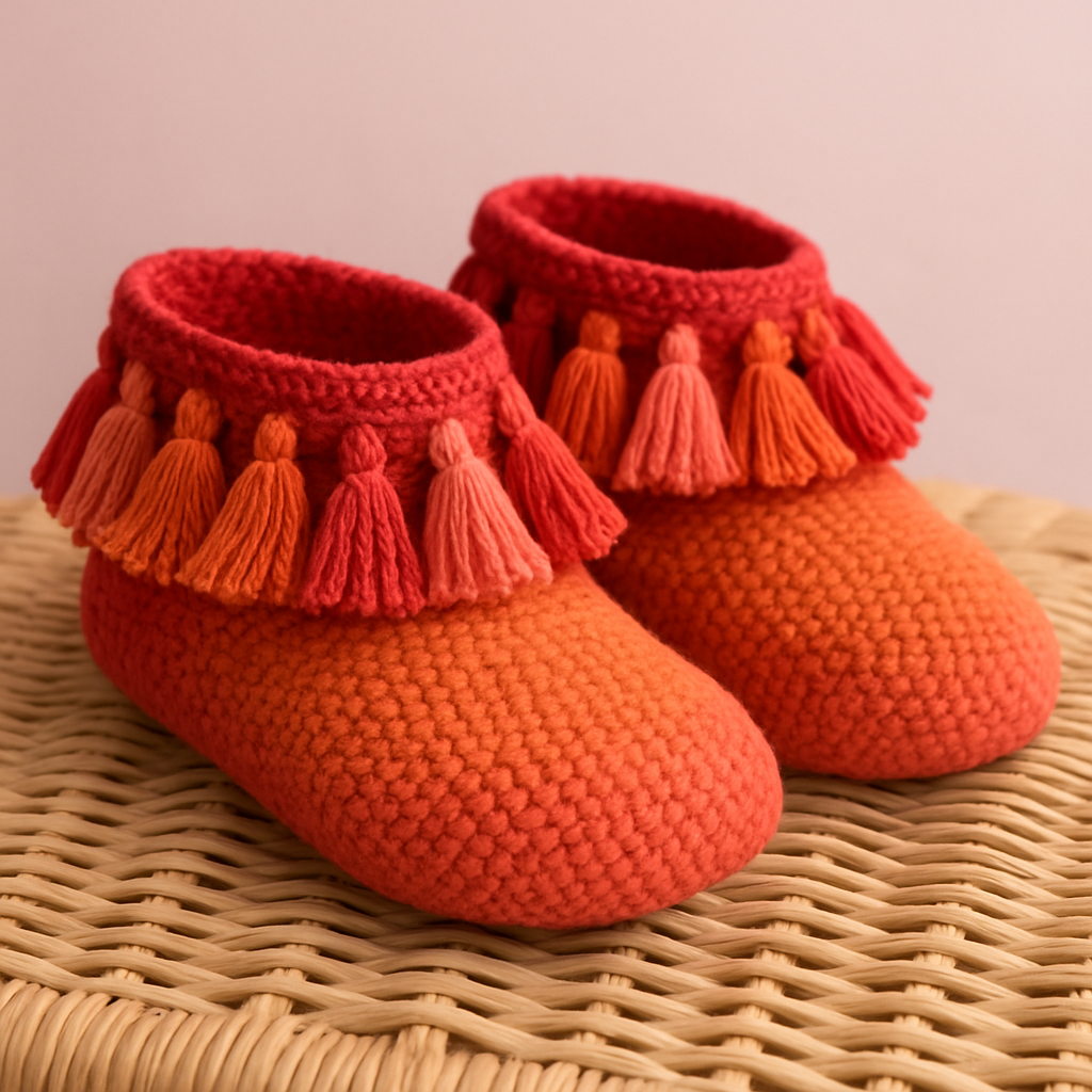 Y2K Sunset Tassel Slippers Free Pattern