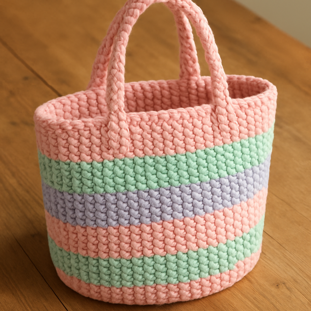 Chunky Y2K Pastel Tote Bag Free Pattern