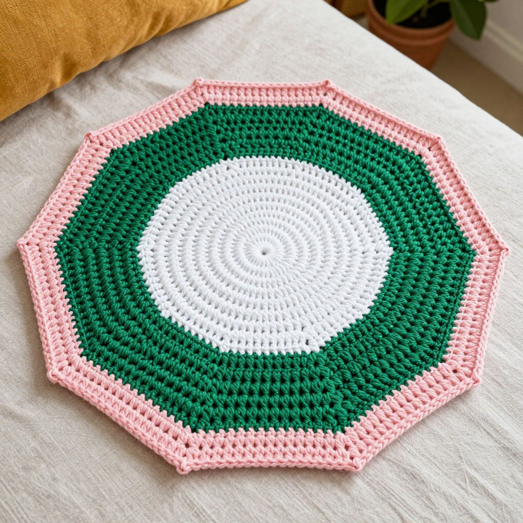 Snowflake Hexagon Pot Holder Free Crochet Pattern