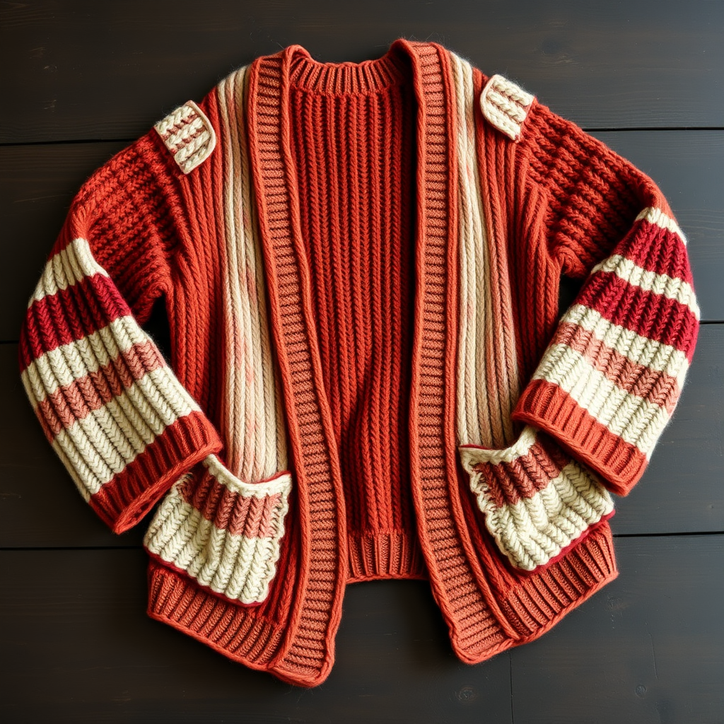 Ember Dune Cocoon Cardigan Free Knitting Pattern – Textured Desert Wrap