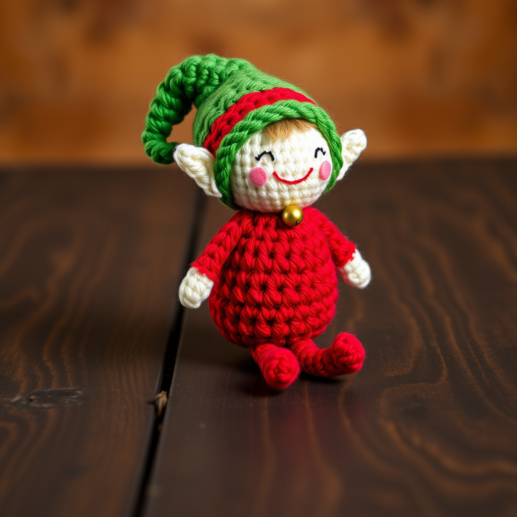 Whimsical Elf Jingle Bell Ornament Free Pattern
