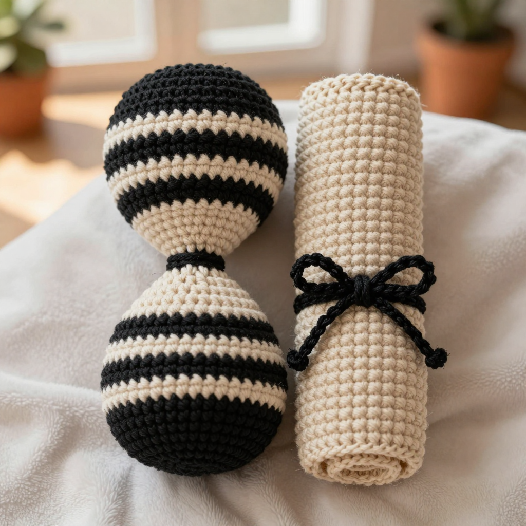 Scholar's Hourglass and Scroll Free Crochet Pattern: A Dark Academia Amigurumi Set